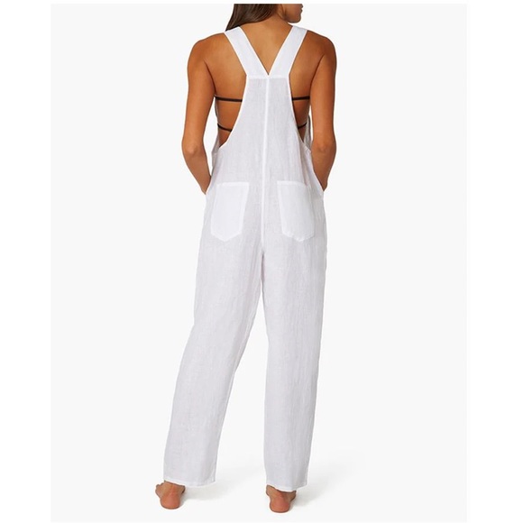 WeWoreWhat White Linen Overalls - Picture 2 of 4